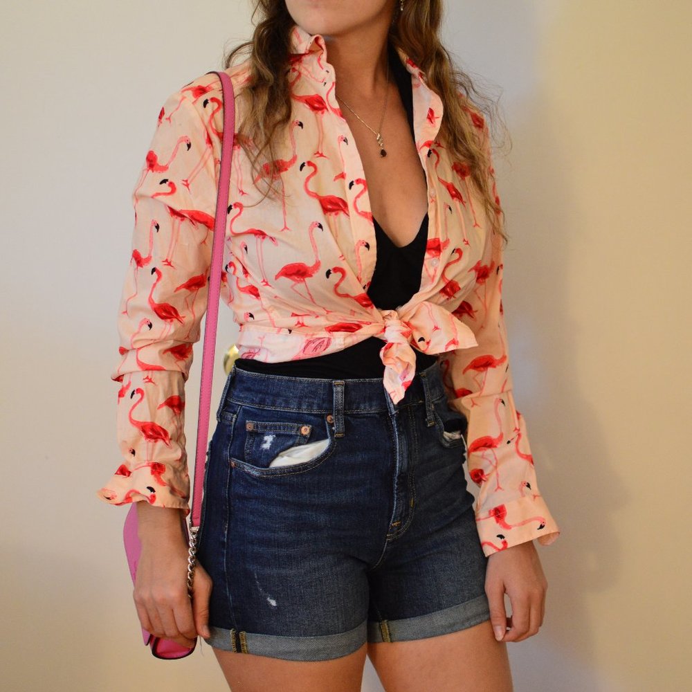 Flamingo Button Down